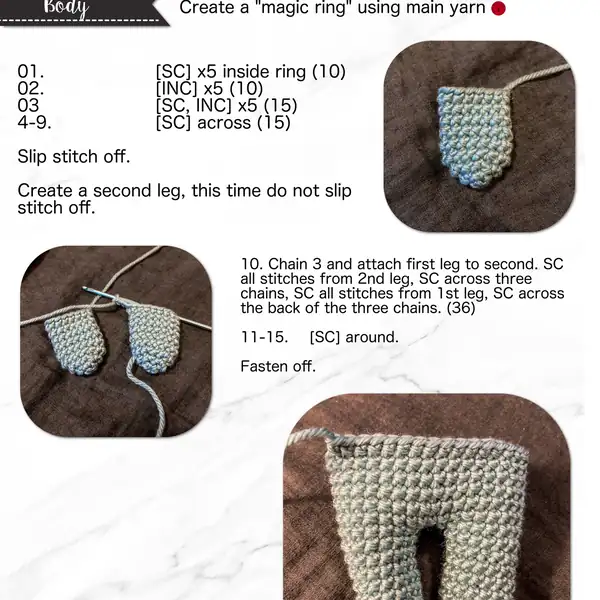 Bone Top piece with teal body