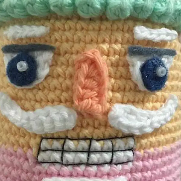 Close-up of Nutcracker face with beard