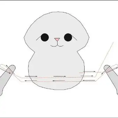 Gray Bunny-Body amigurumi progress shot