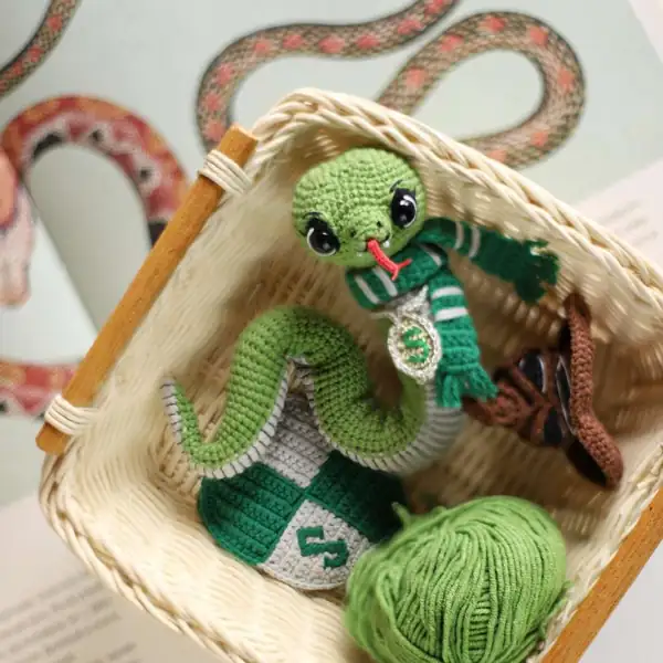 Snake Slythie with striped body and scarf