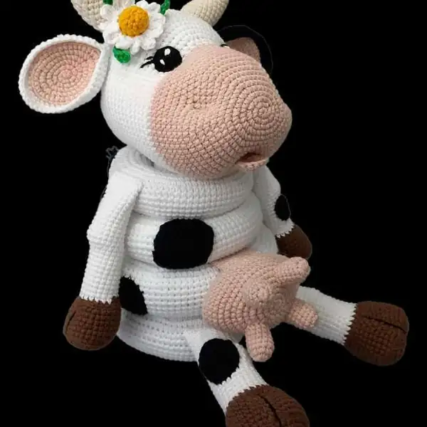 Cow ears and flower accessory in progress