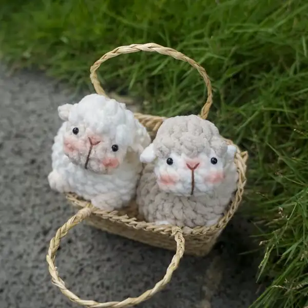 Close-up of bobble-textured wool on the Little Sheep