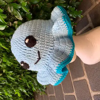 Finished Reversible Octopus Bucket Hat crochet pattern, view 1