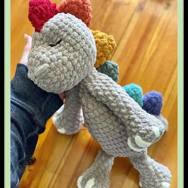 Tail detail showing the gentle taper and stitches