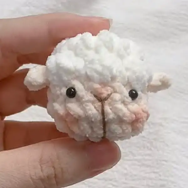 Sewn head and body assembly of The Little Sheep